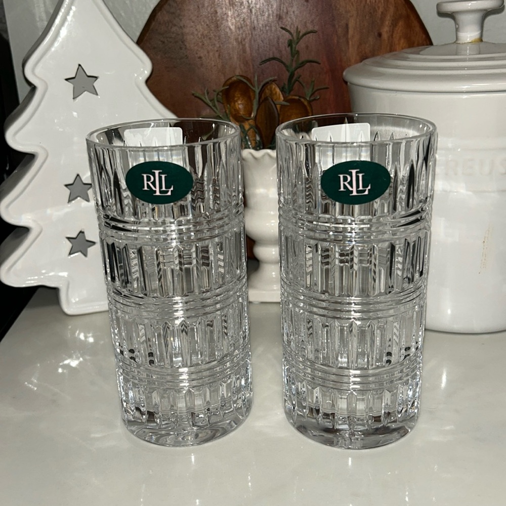 Ralph Lauren Highball Crystal Glasses